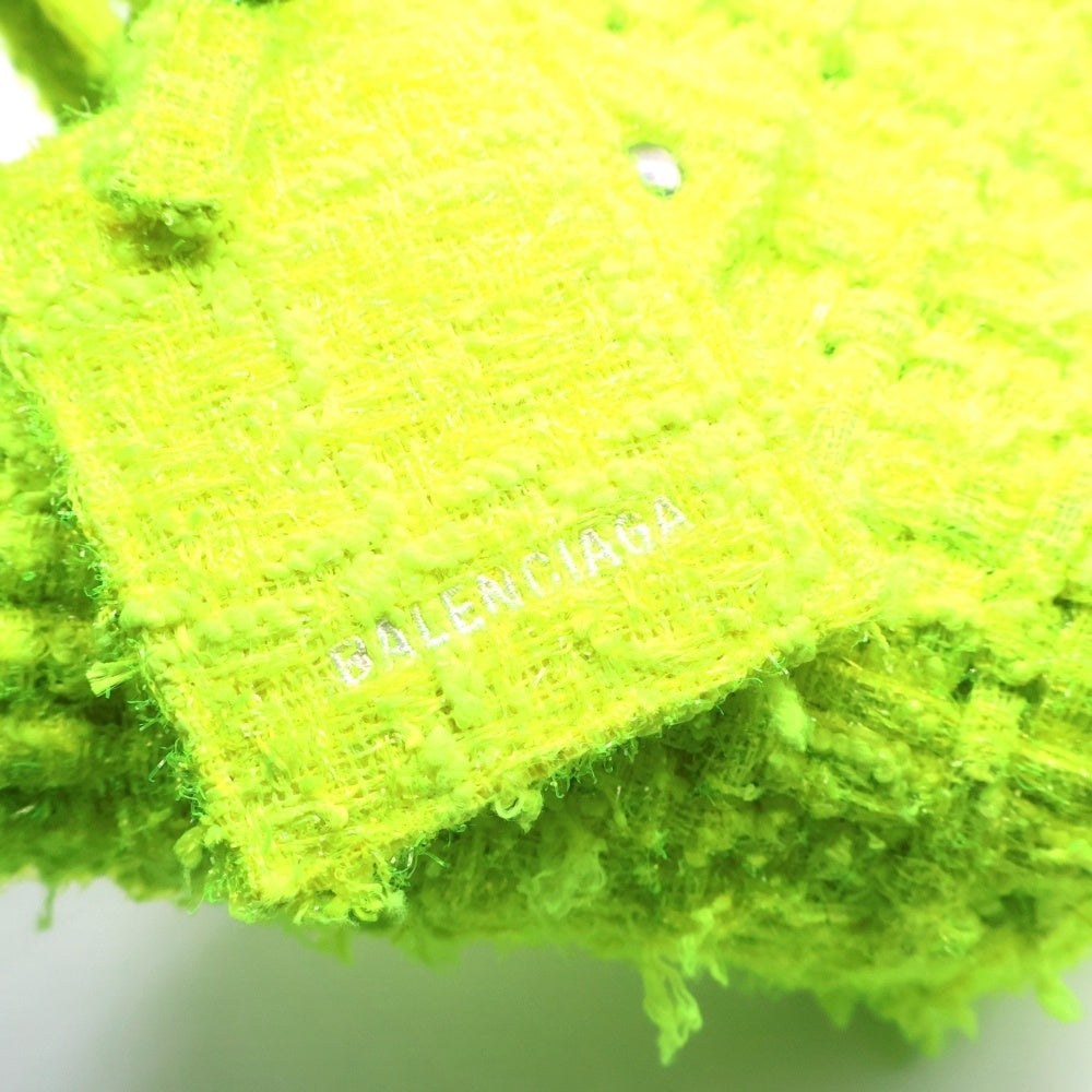 BALENCIAGA(バレンシアガ) ビストロ XXS ハンドバッグ ショルダーバッグ イエロー ツイード 60835 レディース