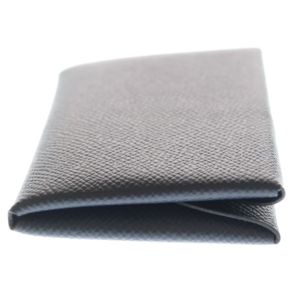 HERMES(エルメス) カルヴィ デュオ ブラック ヴォーエプソン 二つ折り財布 小銭入れ Z刻印