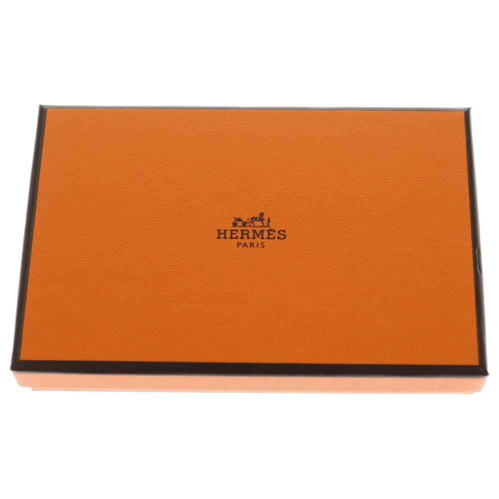 HERMES(エルメス) カルヴィ デュオ ブラック ヴォーエプソン 二つ折り財布 小銭入れ Z刻印