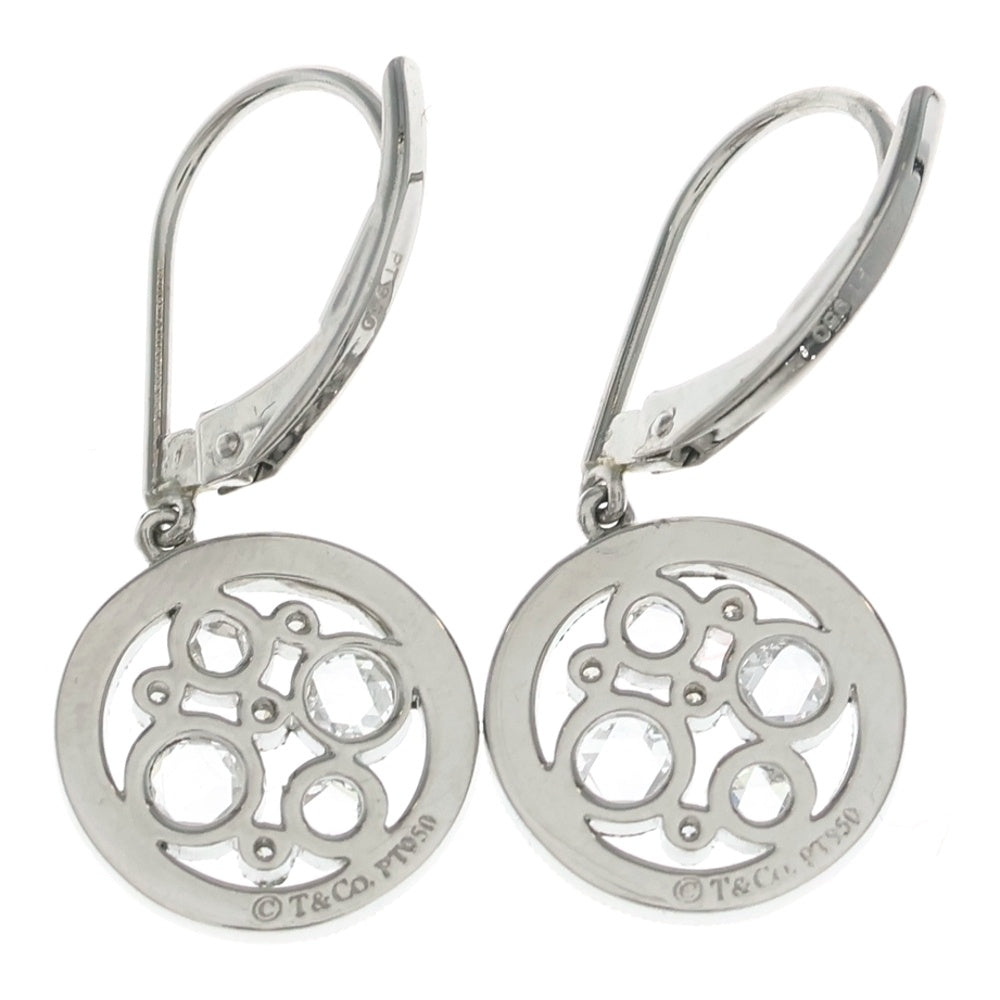TIFFANY & Co.(ティファニー) コブルストーン ダイヤ ピアス シルバー Pt950 レディース