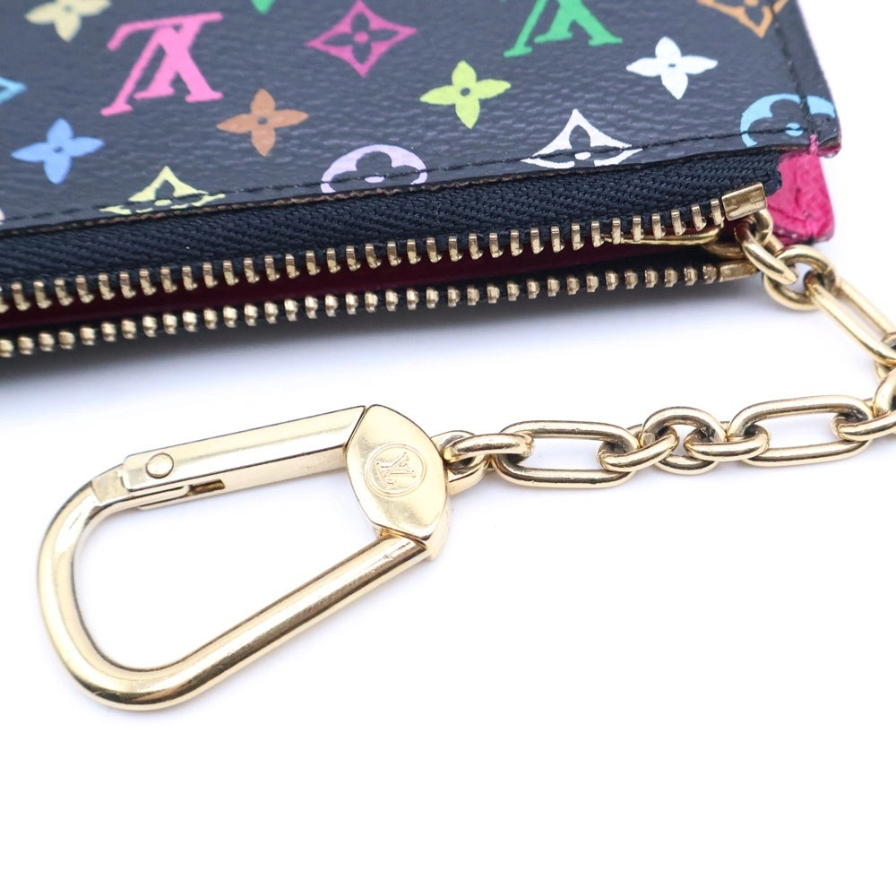 LOUIS VUITTON(ルイヴィトン) モノグラムマルチカラー ポシェットクレ バッグチャーム ポーチ 小物入れ ブラック PVC M93735 ゴールド金具
