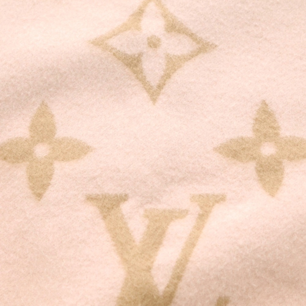 LOUIS VUITTON(ルイヴィトン) レイキャビック モノグラム フリンジ付カシミヤマフラー ベージュローズ M78908 レディース