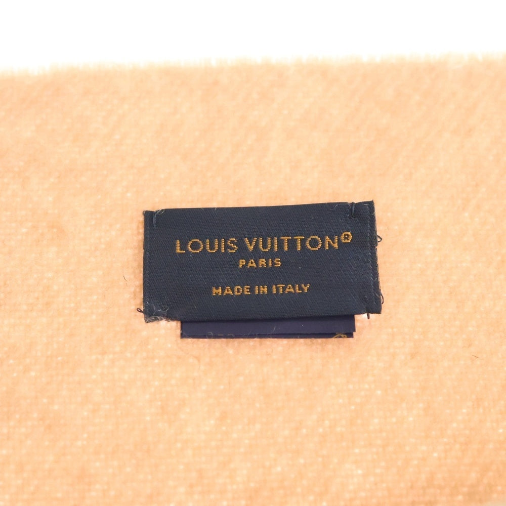 LOUIS VUITTON(ルイヴィトン) レイキャビック モノグラム フリンジ付カシミヤマフラー ベージュローズ M78908 レディース