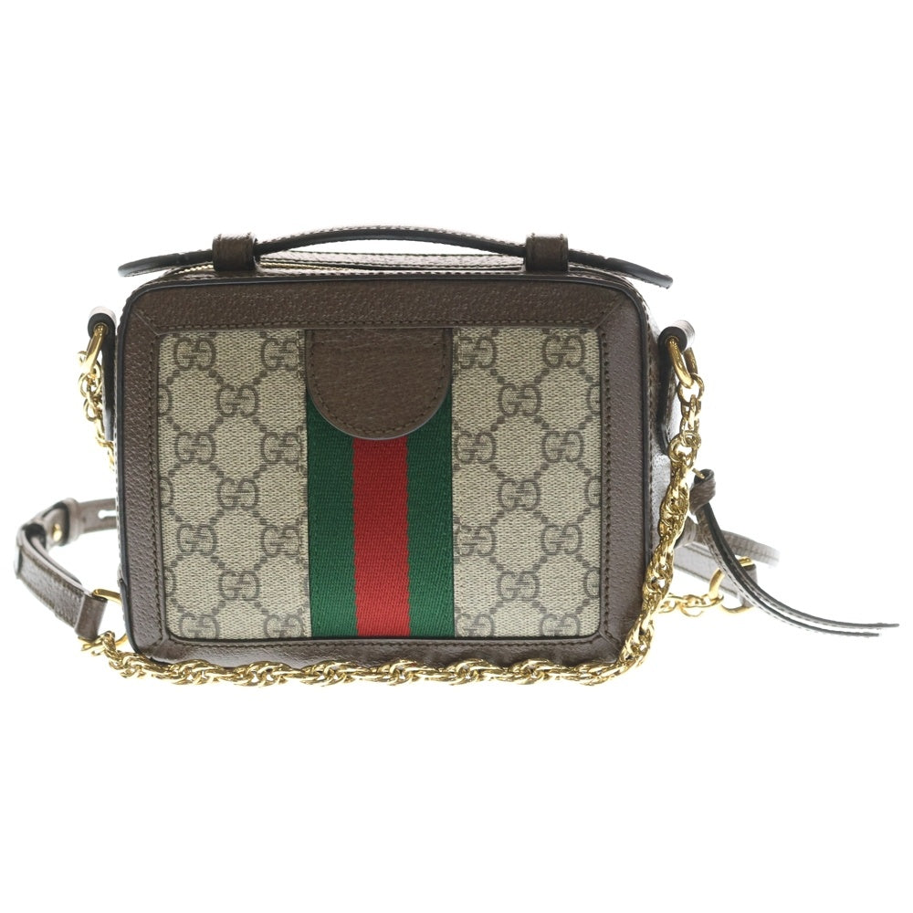 GUCCI(グッチ) GGスプリーム オフディア チェーンショルダーバッグ ベージュ PVC 602576