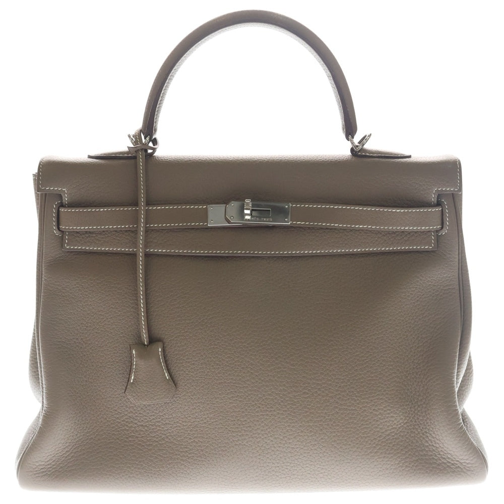 HERMES(エルメス) ケリー35 外 エトゥープ トリヨンクレマンス シルバー金具 □N刻印 レディース