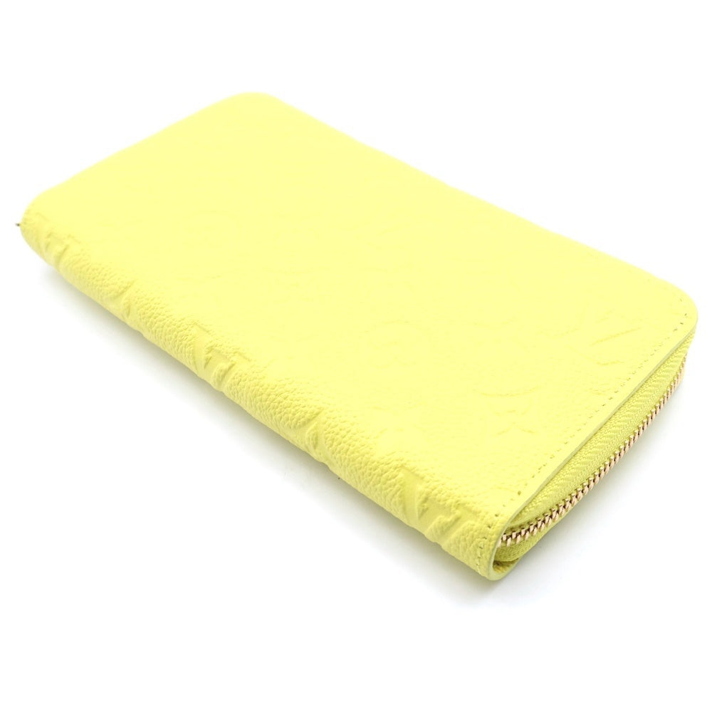 LOUIS VUITTON(ルイヴィトン) モノグラム・アンプラント ジッピーウォレット ロングウォレット ラウンドジップ長財布 ネオンイエロー レザー M82043 ゴールド金具 レディース