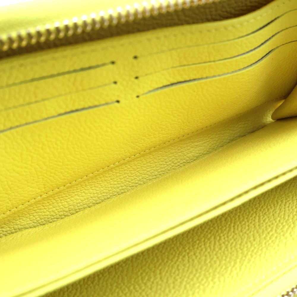 LOUIS VUITTON(ルイヴィトン) モノグラム・アンプラント ジッピーウォレット ロングウォレット ラウンドジップ長財布 ネオンイエロー レザー M82043 ゴールド金具 レディース