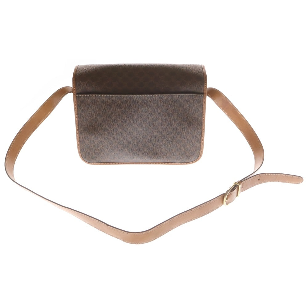 CELINE(セリーヌ) マカダム ショルダーバッグ ブラウン レザー×PVC