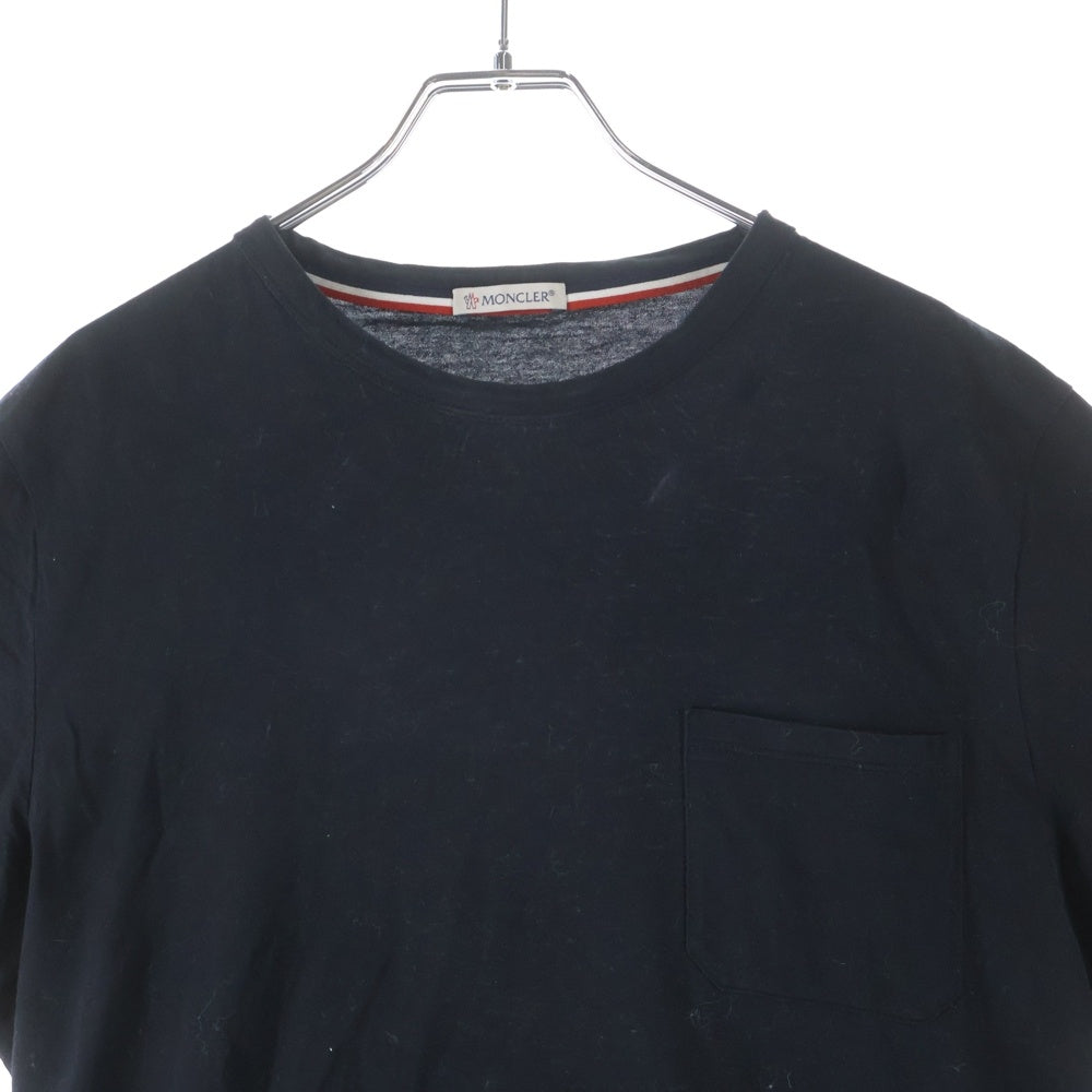 MONCLER(モンクレール) ワッペンロゴ クルーネック 半袖Tシャツ ブラック