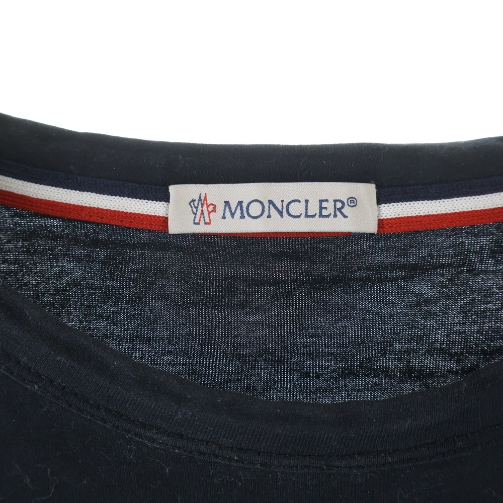 MONCLER(モンクレール) ワッペンロゴ クルーネック 半袖Tシャツ ブラック