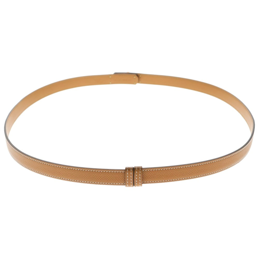 HERMES(エルメス) ケリーベルト レザー ブラウン ピンクゴールド W刻印