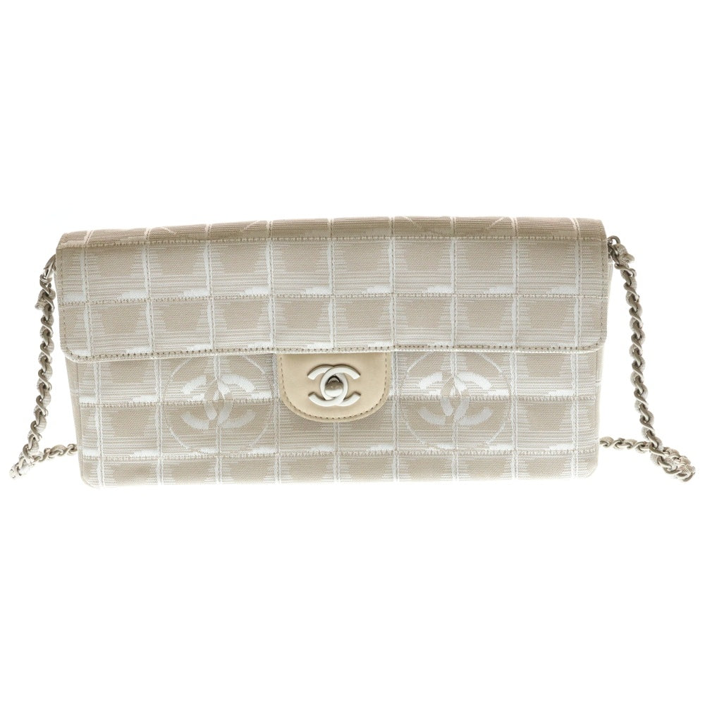 CHANEL(シャネル) ニュートラベル チェーンハンドバッグ ハンドバッグ ベージュ キャンバス シルバー金具 A15316 レディース