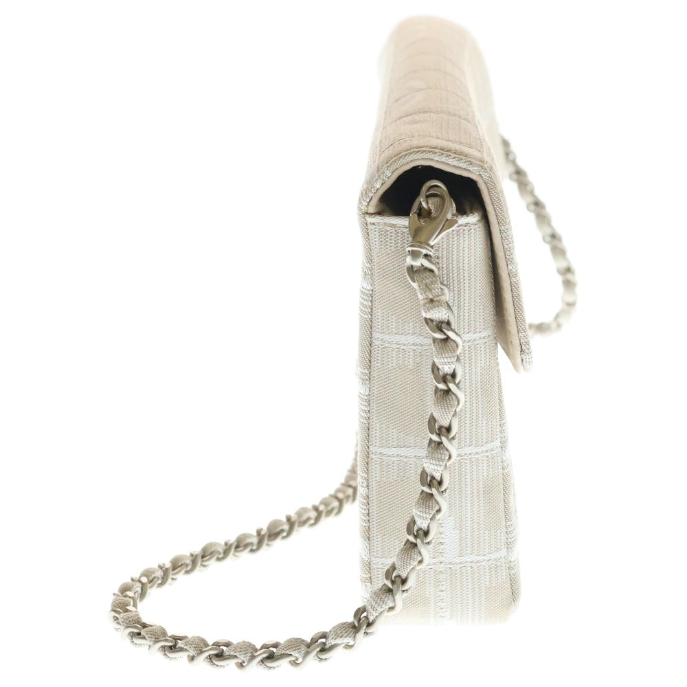 CHANEL(シャネル) ニュートラベル チェーンハンドバッグ ハンドバッグ ベージュ キャンバス シルバー金具 A15316 レディース