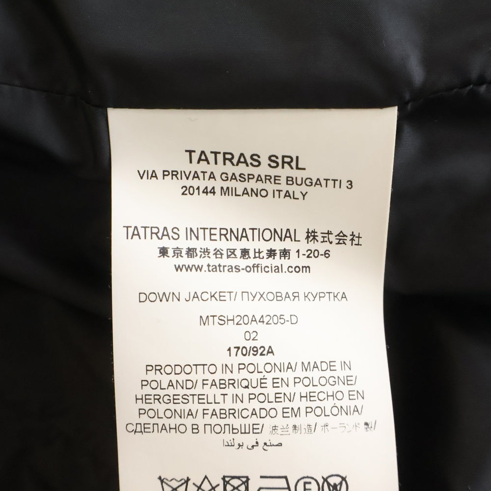 TATRAS(タトラス) ウール フーデッド ダウンジャケット ブラック MTSH20A4205-D