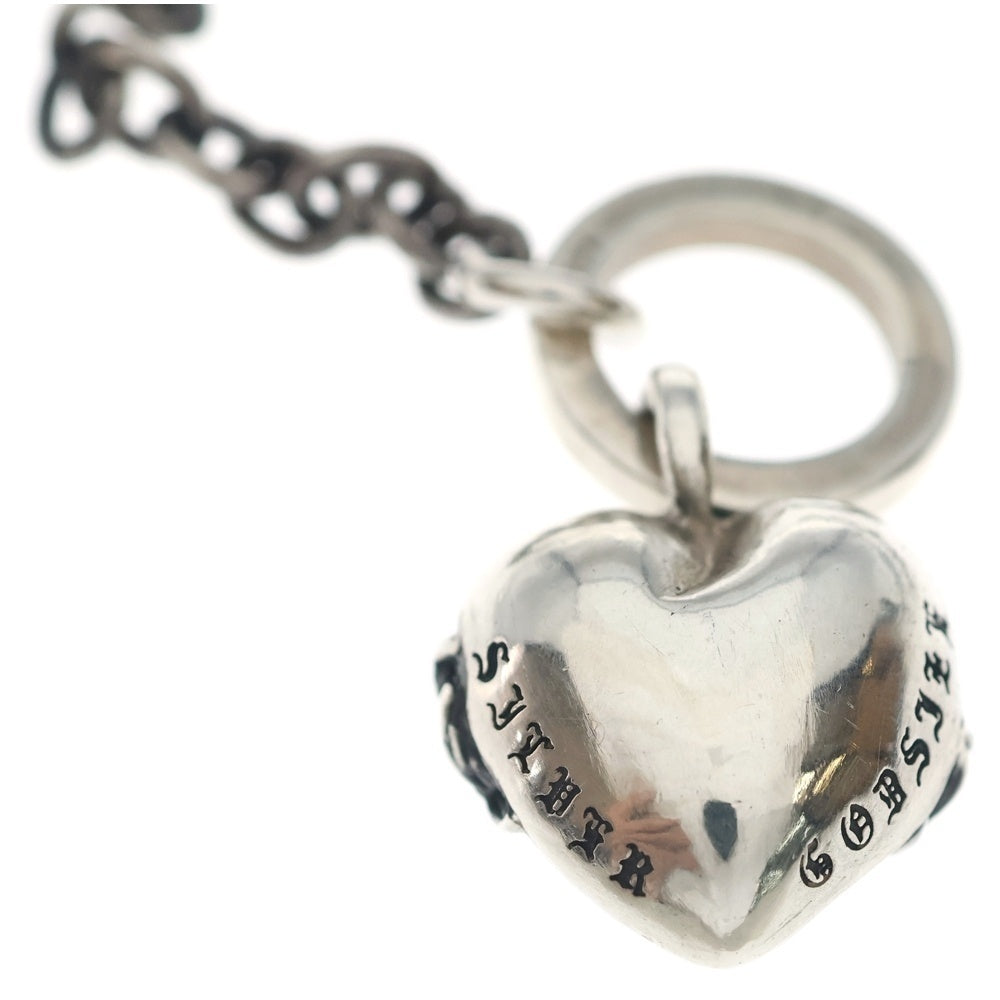 GODSIZE(ゴッドサイズ) T-BAR HEART NECKLACE Tバー ハートネックレス シルバー
