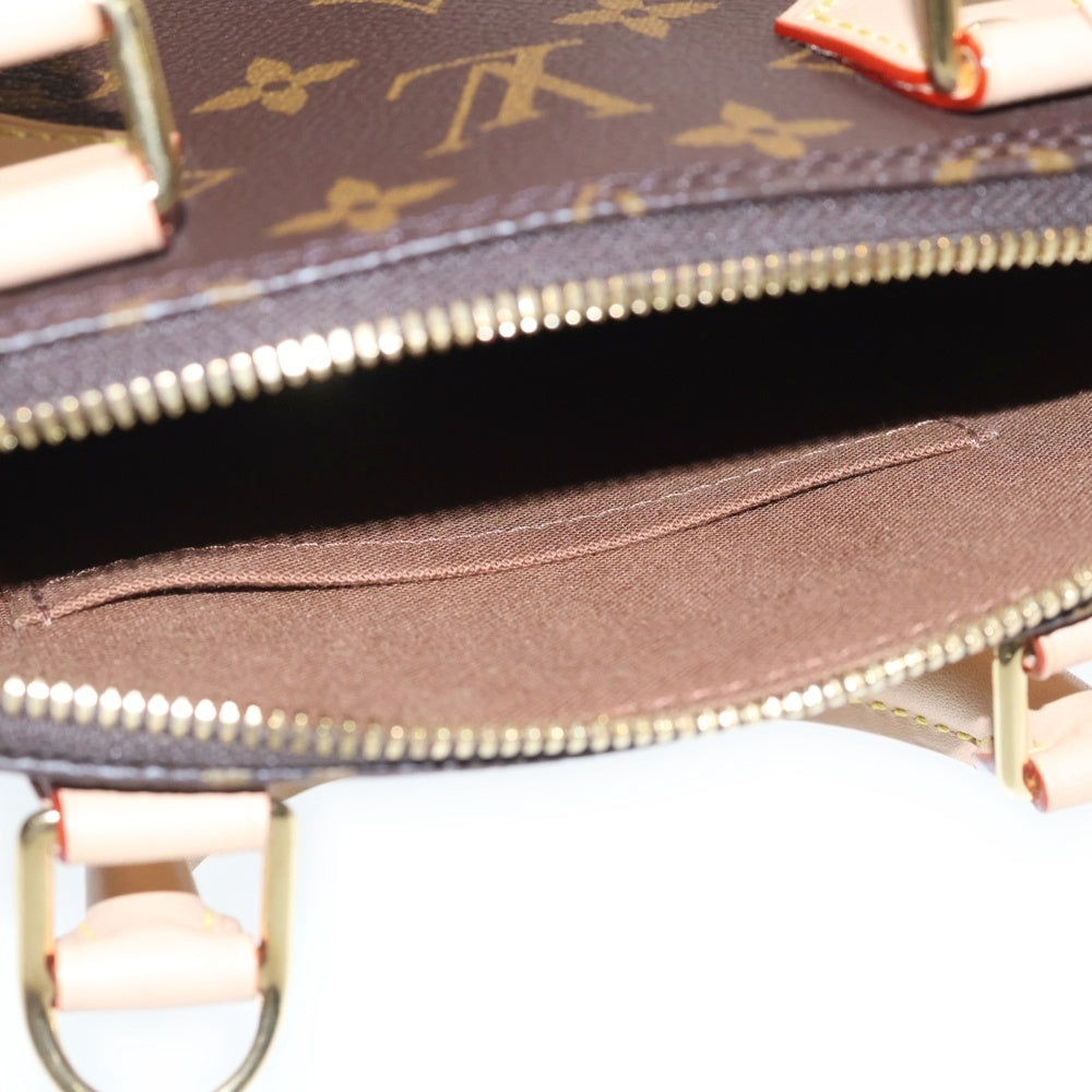 LOUIS VUITTON(ルイヴィトン) モノグラム アルマBB 2WAYバッグ ショルダーバッグ ハンドバッグ ブラウン レザー×PVC M46990 ゴールド金具 レディース