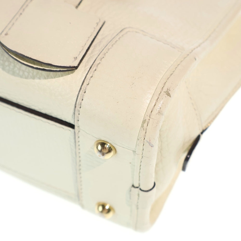 LOEWE(ロエベ) アマソナ23 2WAYバッグ ショルダーバッグ ハンドバッグ ホワイト アイボリー レザー ゴールド金具 レディース