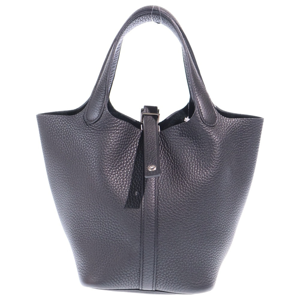 HERMES(エルメス) ピコタンロックPM ハンドバッグ ミニバッグ ブラック トリヨン W刻印 シルバー金具 レディース