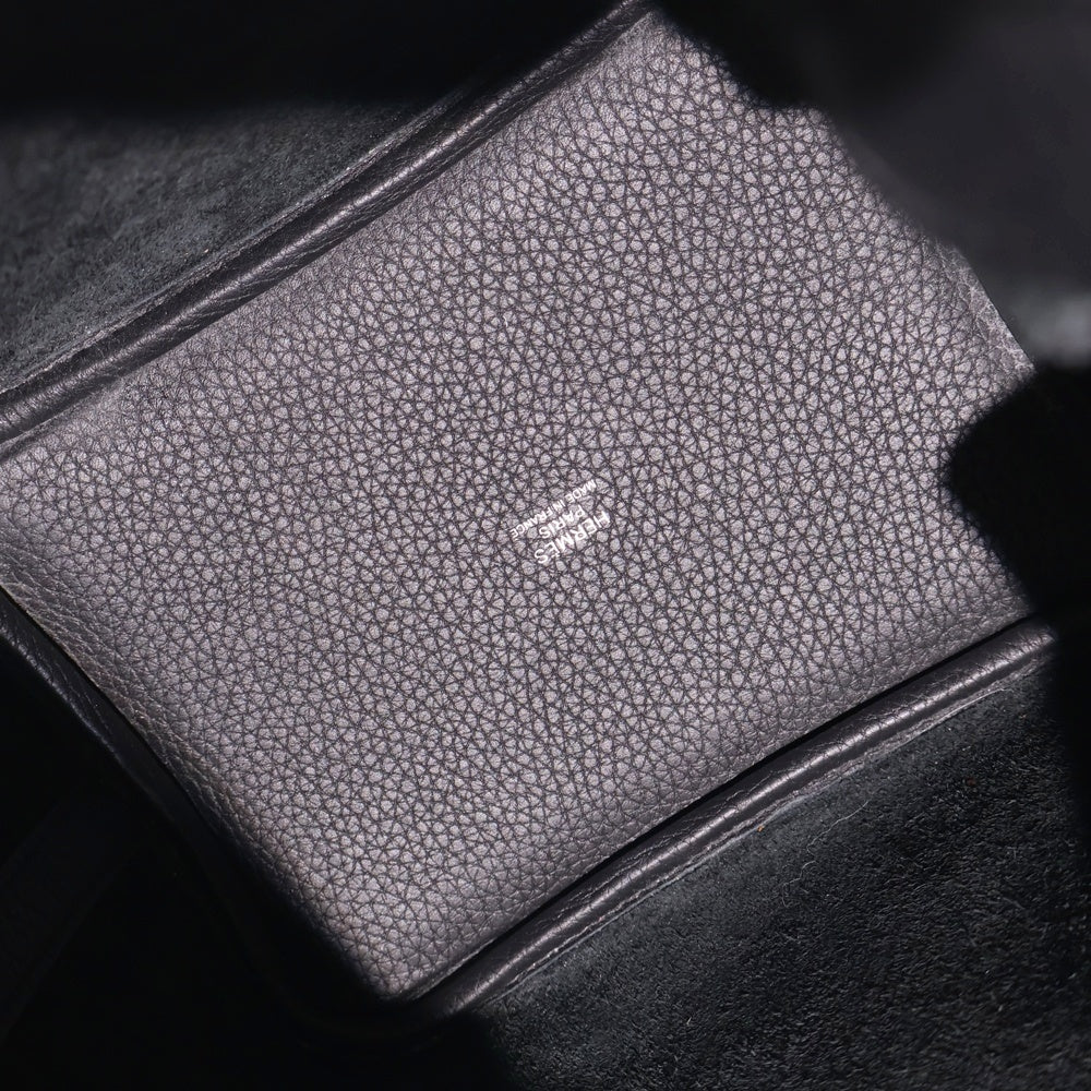 HERMES(エルメス) ピコタンロックPM ハンドバッグ ミニバッグ ブラック トリヨン W刻印 シルバー金具 レディース