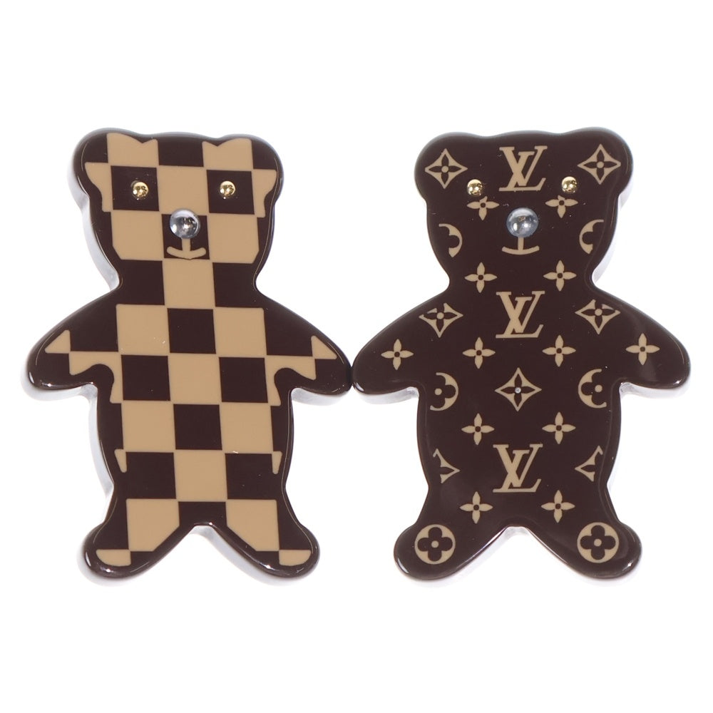 LOUIS VUITTON(ルイヴィトン) ダミエ/モノグラム ブロッシュ・ヌヌール ベアー ブローチセット ピンバッジ ブラウン M6493 レディース