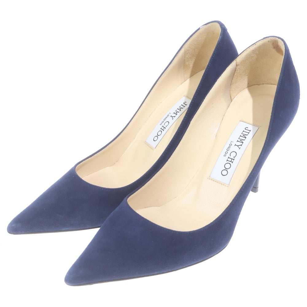 JIMMY CHOO(ジミーチュウ) Romy85 スエードレザー ヒール パンプス シューズ ネイビー レディース