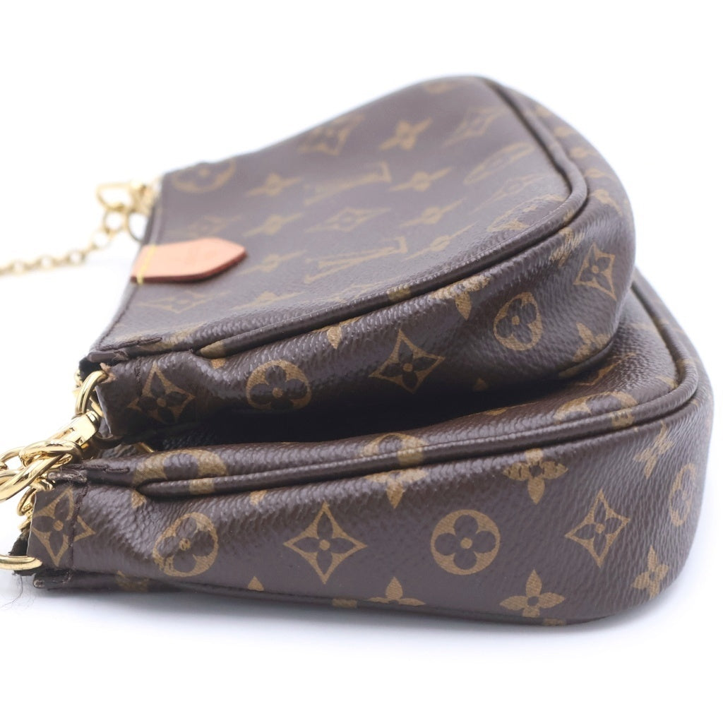 LOUIS VUITTON(ルイヴィトン) モノグラム ミュルティ・ポシェット・アクセソワール ローズクレール ショルダーバッグ チェーンバッグ ブラウン×ピンク レザー×PVC M44840 ゴールド金具 レディース