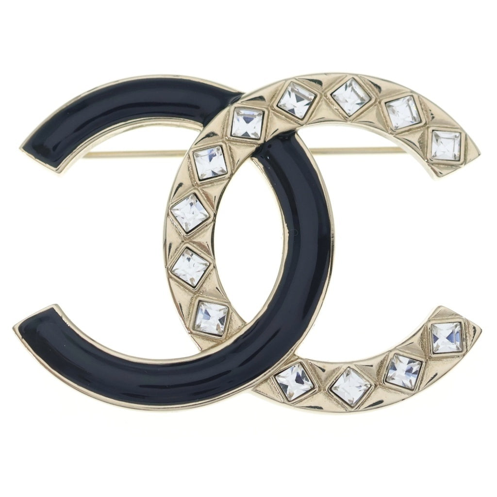 CHANEL(シャネル) ココマーク ブローチ ピンバッジ ゴールド×ブラック B19A レディース