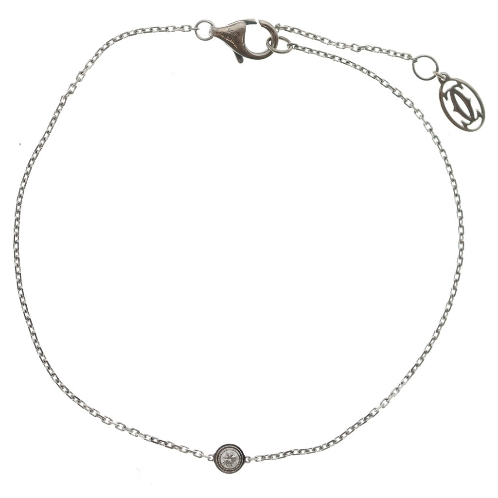 Cartier(カルティエ) ダムール 1Pダイヤ ブレスレット シルバー K18 1.4g レディース