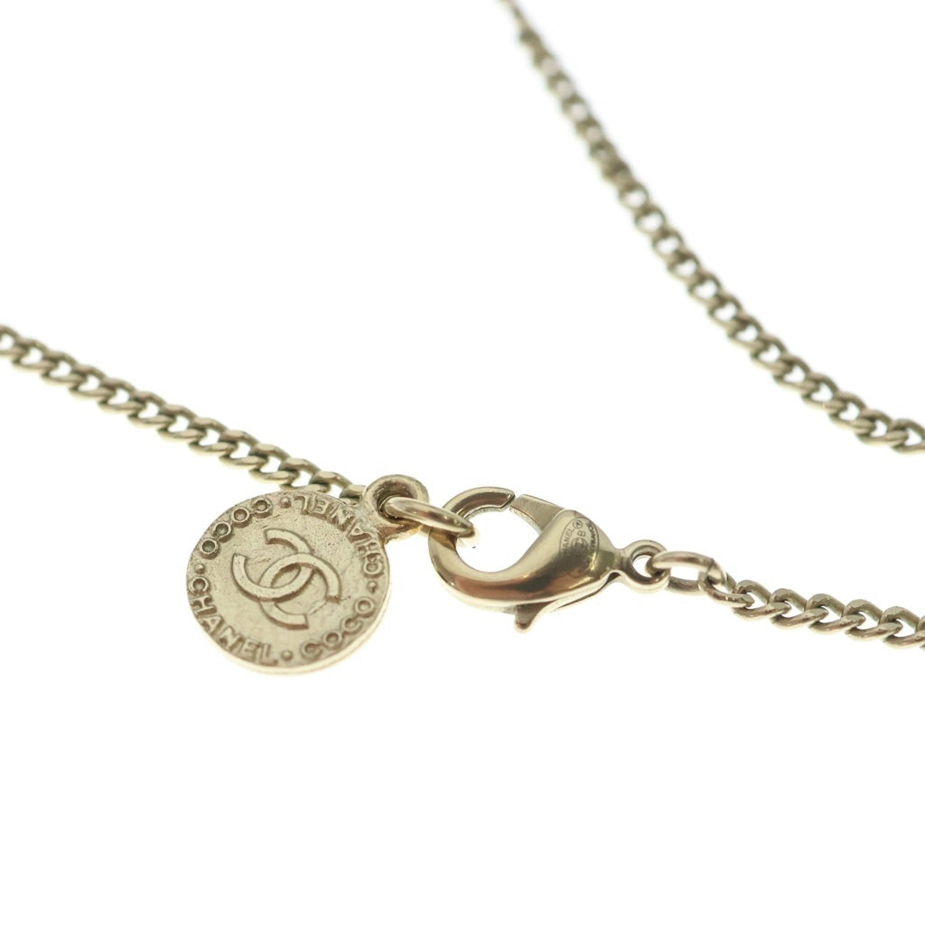 CHANEL(シャネル) ココマークパールネックレス ペンダント チェーン ゴールド×ホワイト 14B レディース