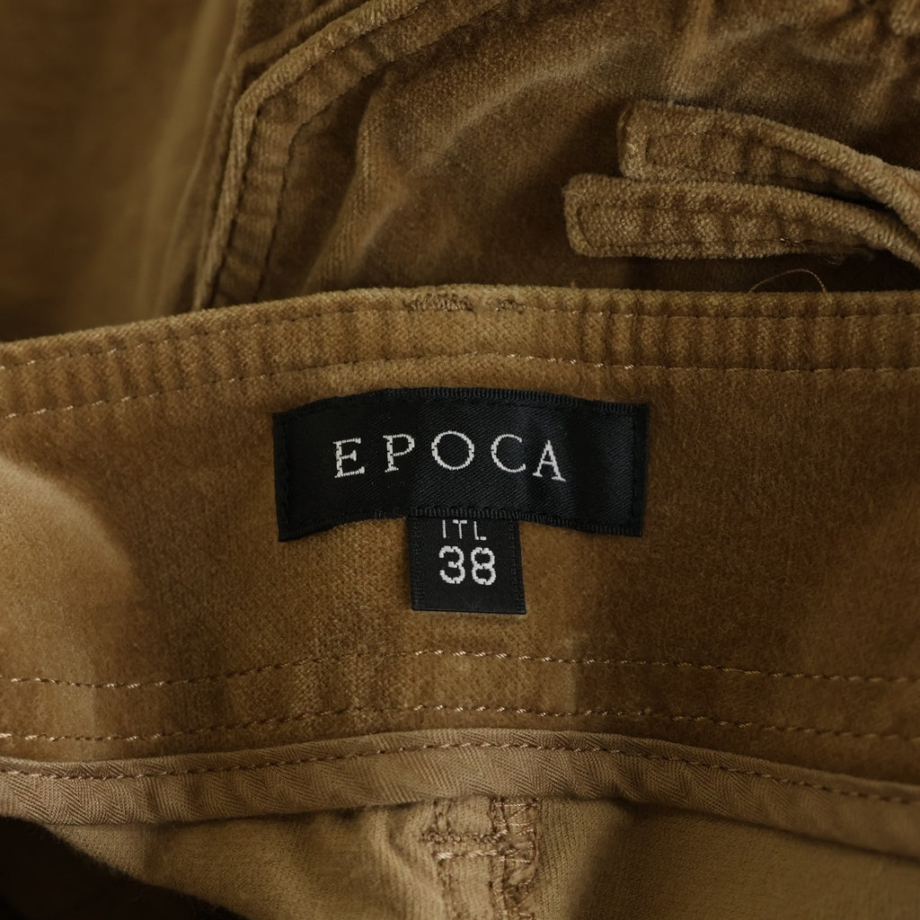 EPOCA(エポカ) マルチポケット ベロア ベルベット カーゴ スカート ブラウン レディース