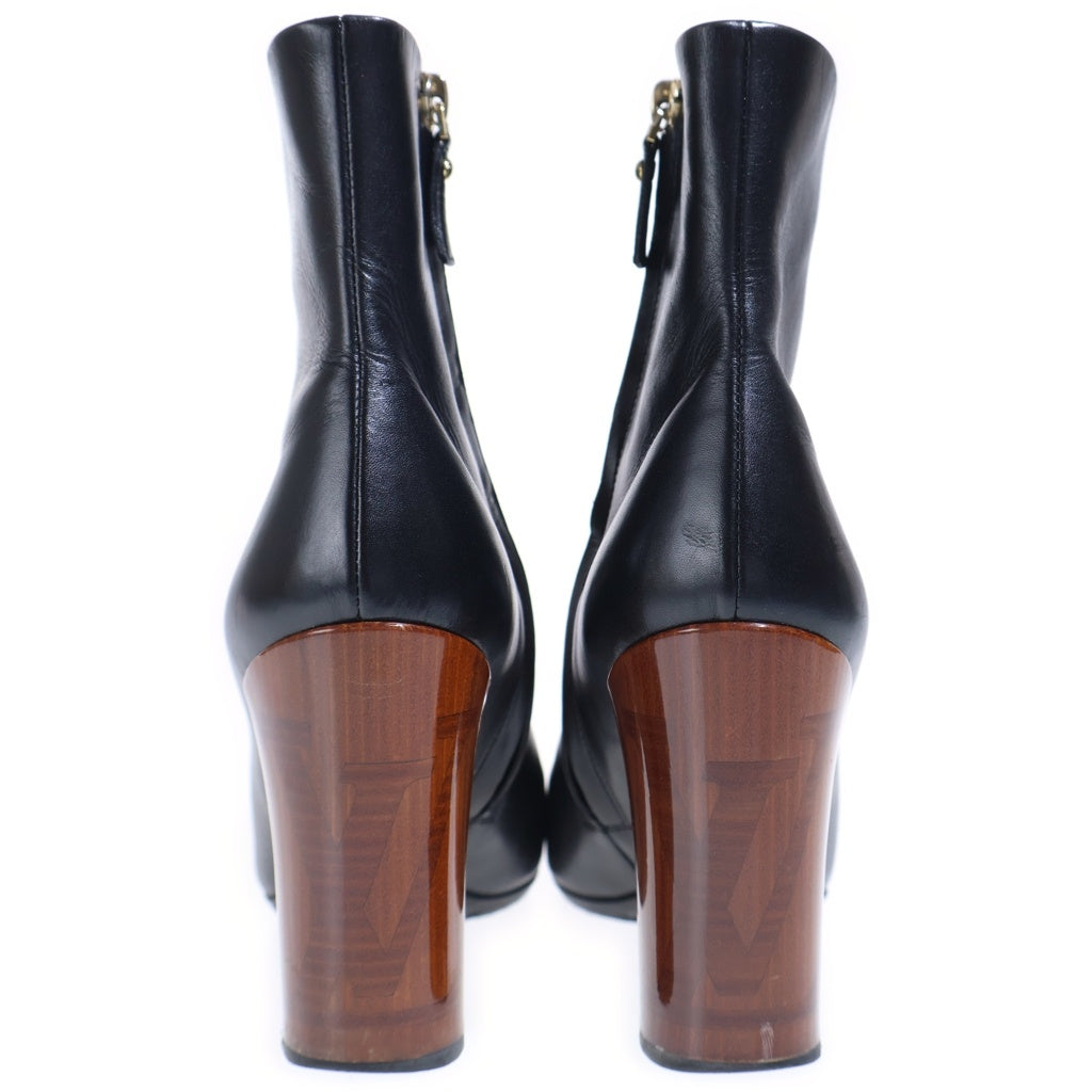 LOUIS VUITTON(ルイヴィトン) LVイニシャルショートブーツ ブラック レザー#35 1/2 レディース