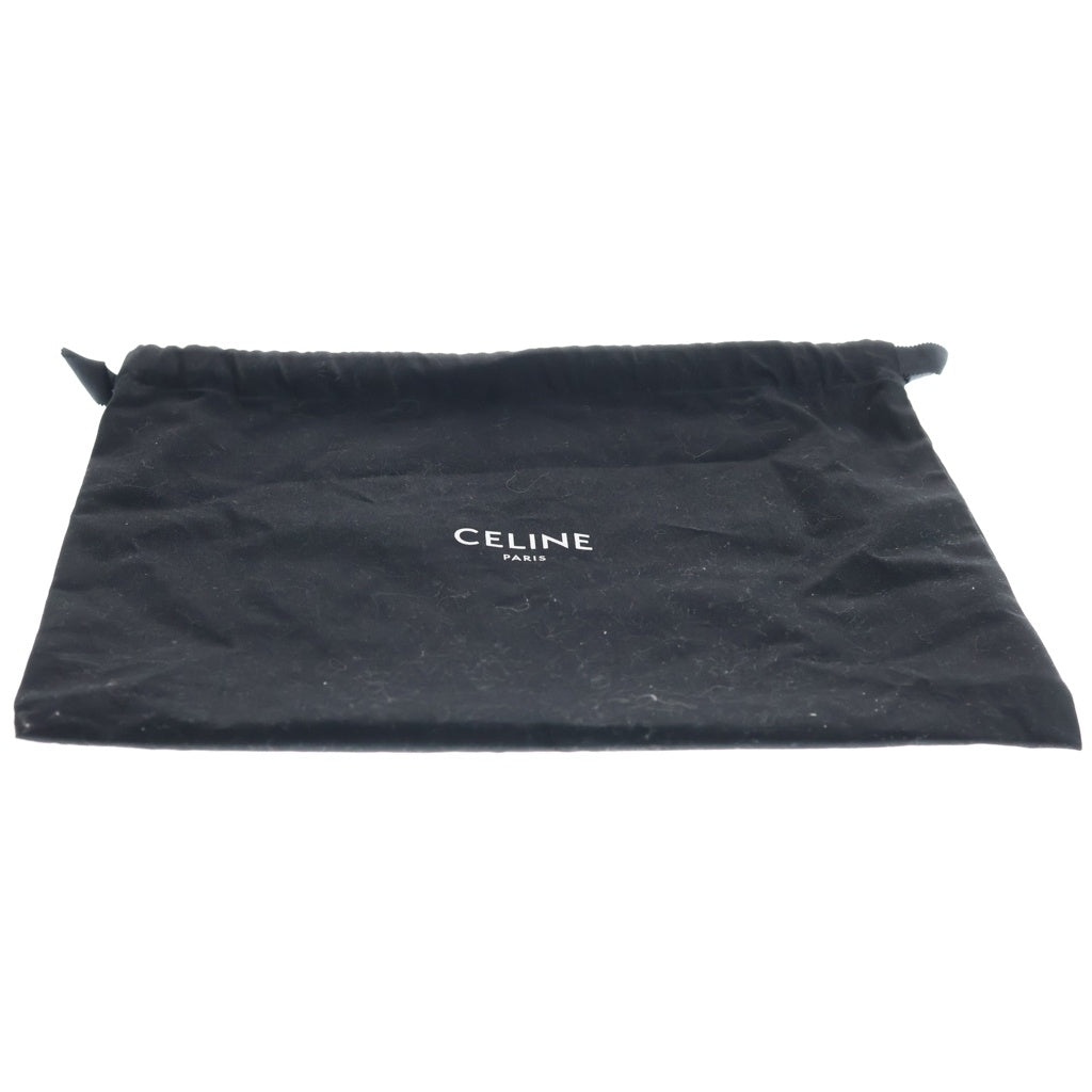 CELINE(セリーヌ) モノクローム チェーンショルダーバッグ ミニバッグ ホワイト レザー 111273EYD01HT ゴールド金具 レディース