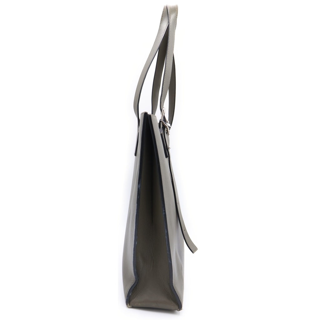 LOEWE(ロエベ) ホリゾンタル トートバッグ ハンドバッグ カーキグリーン レザー B692K96X06 シルバー金具 レディース