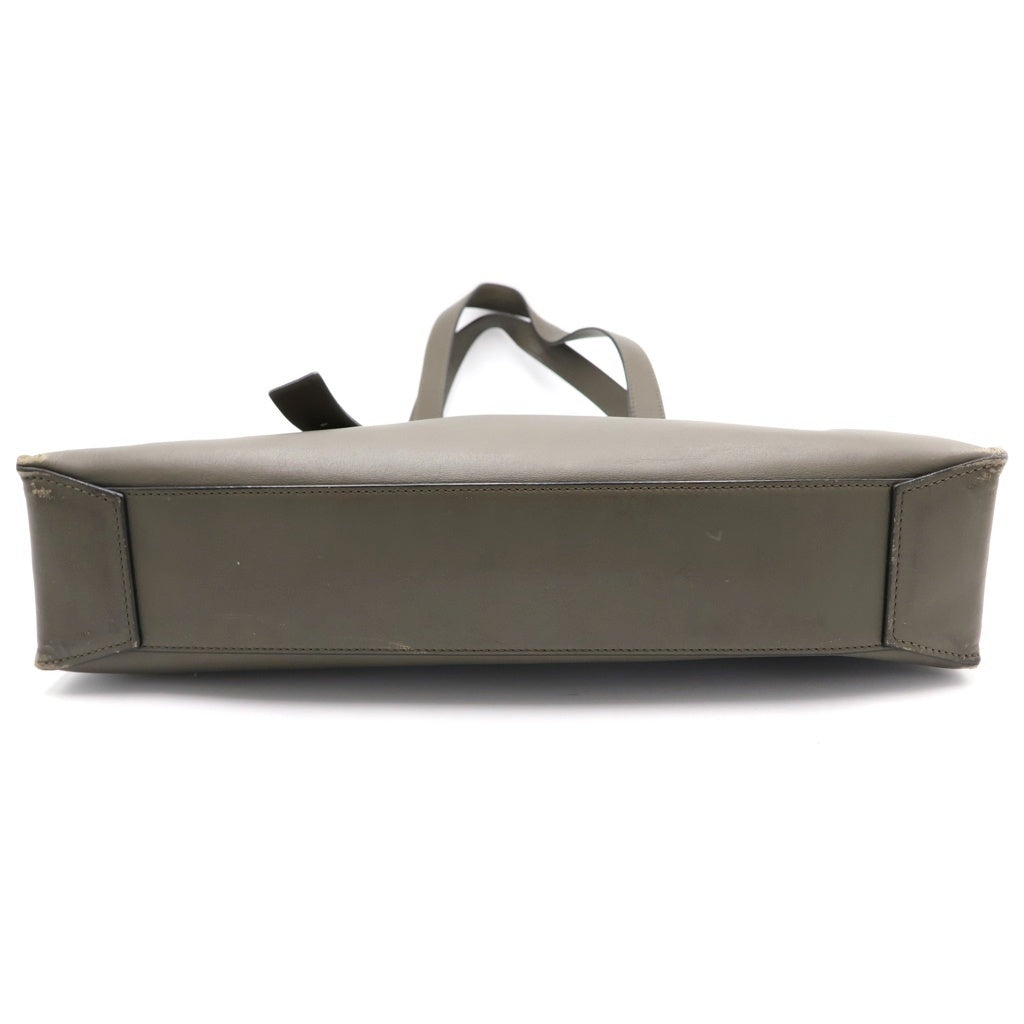 LOEWE(ロエベ) ホリゾンタル トートバッグ ハンドバッグ カーキグリーン レザー B692K96X06 シルバー金具 レディース