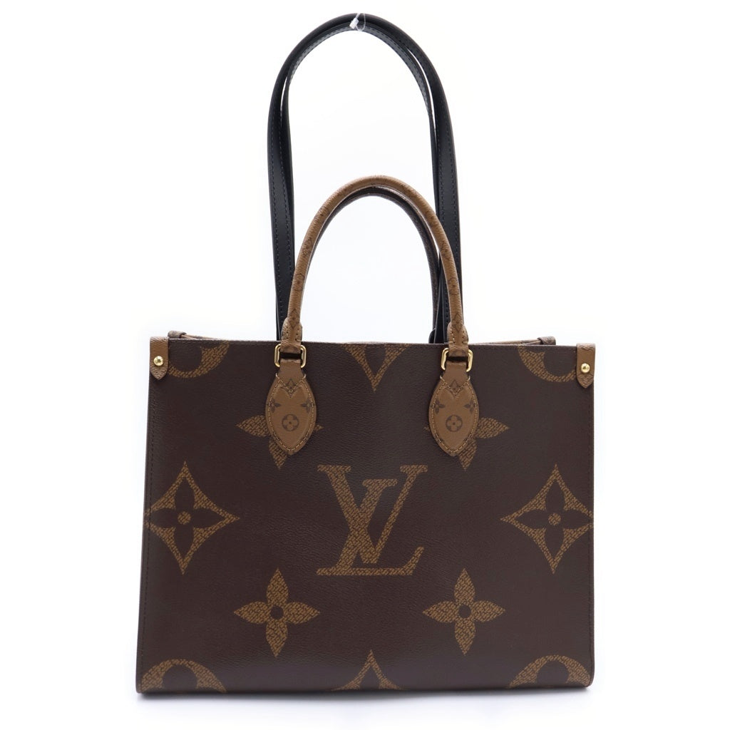 LOUIS VUITTON(ルイヴィトン) オンザゴーMM モノグラム ジャイアント リバース PVC 2WAY トートバッグ ブラウン M45321 レディース