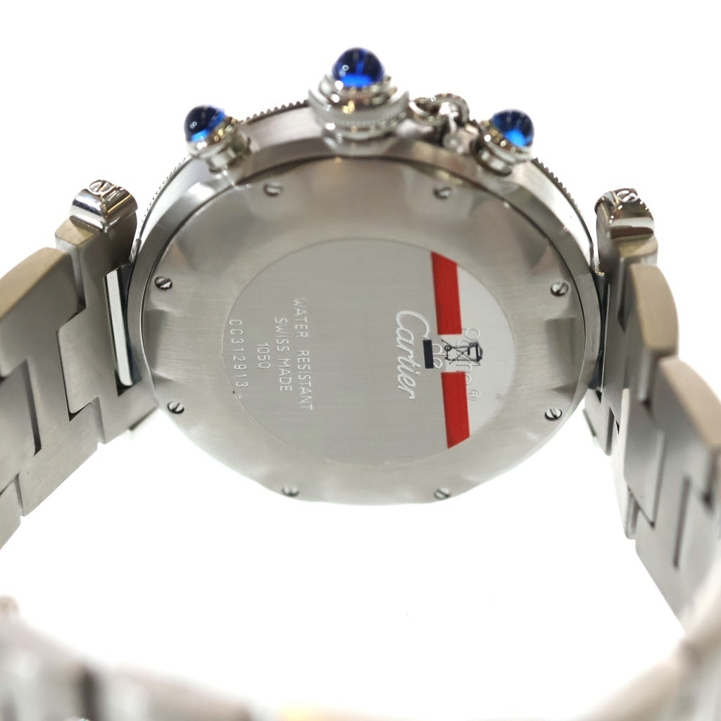 Cartier(カルティエ) パシャ38MM クロノグラフ SS/QZ ステンレス クオーツ クォーツ デイト 腕時計 W31018H3 白文字盤