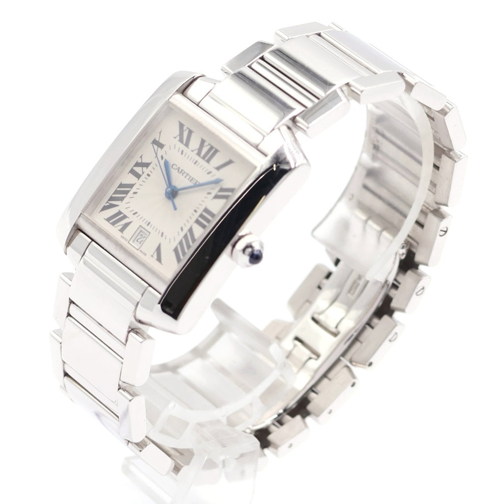Cartier(カルティエ) タンクフランセーズLM シルバー文字盤 自動巻き 腕時計 K18WG ホワイトゴールド W50011S3 レディース
