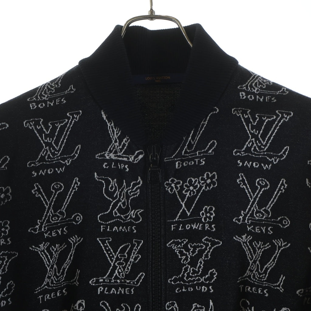 LOUIS VUITTON(ルイヴィトン) LVカートゥーンブルゾン ライトジャケット ブラック #M RM211M ZMH HKY21W
