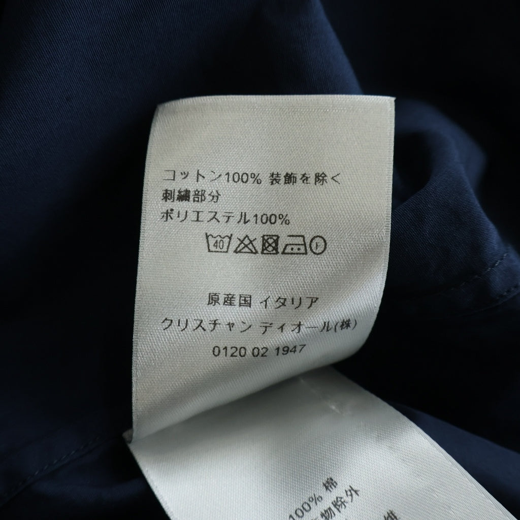 DIOR(ディオール) ロゴ刺繍長袖シャツ ネイビー #39 293C552A1581