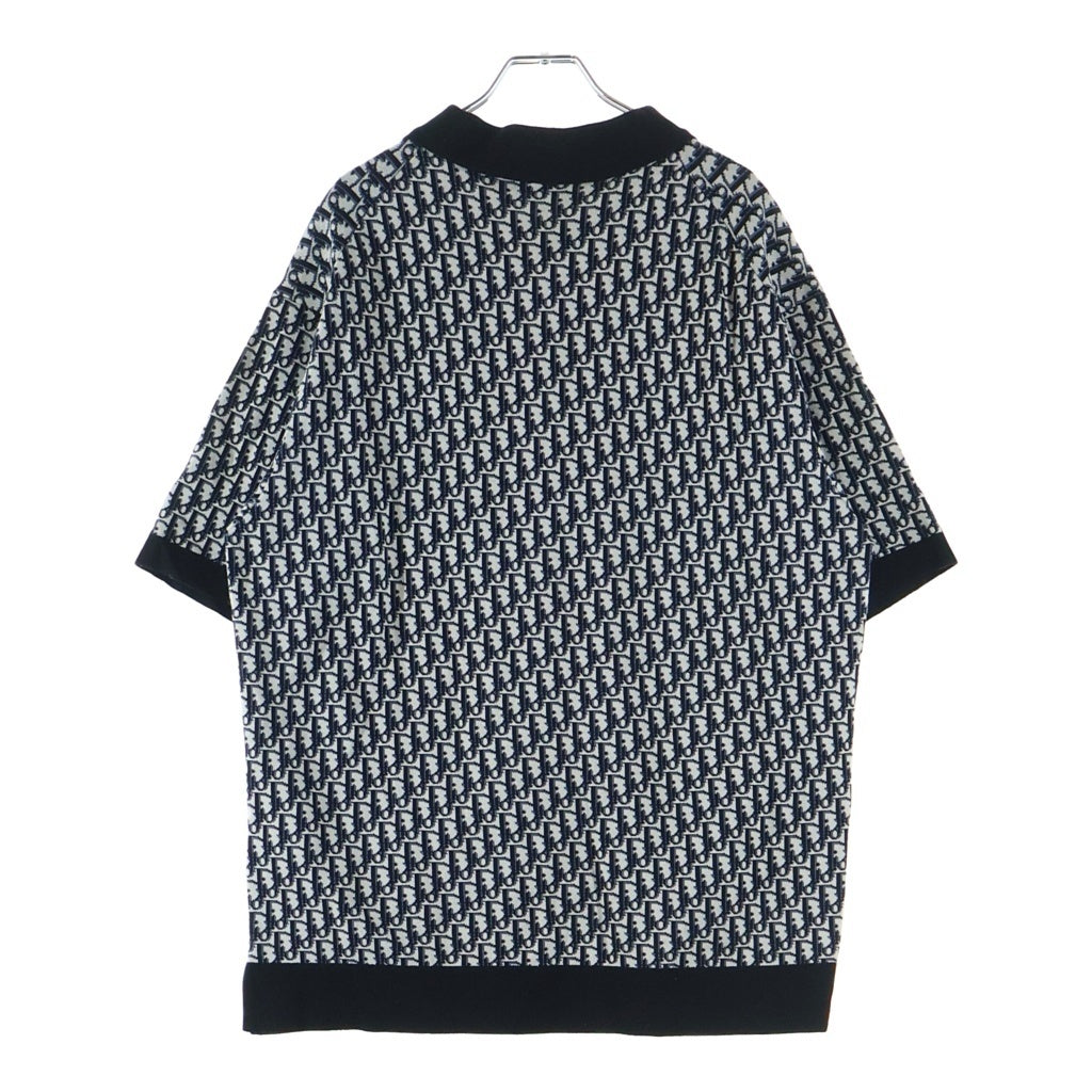 DIOR(ディオール) オブリークコットンポロシャツ ブラック #L 293M832AT472