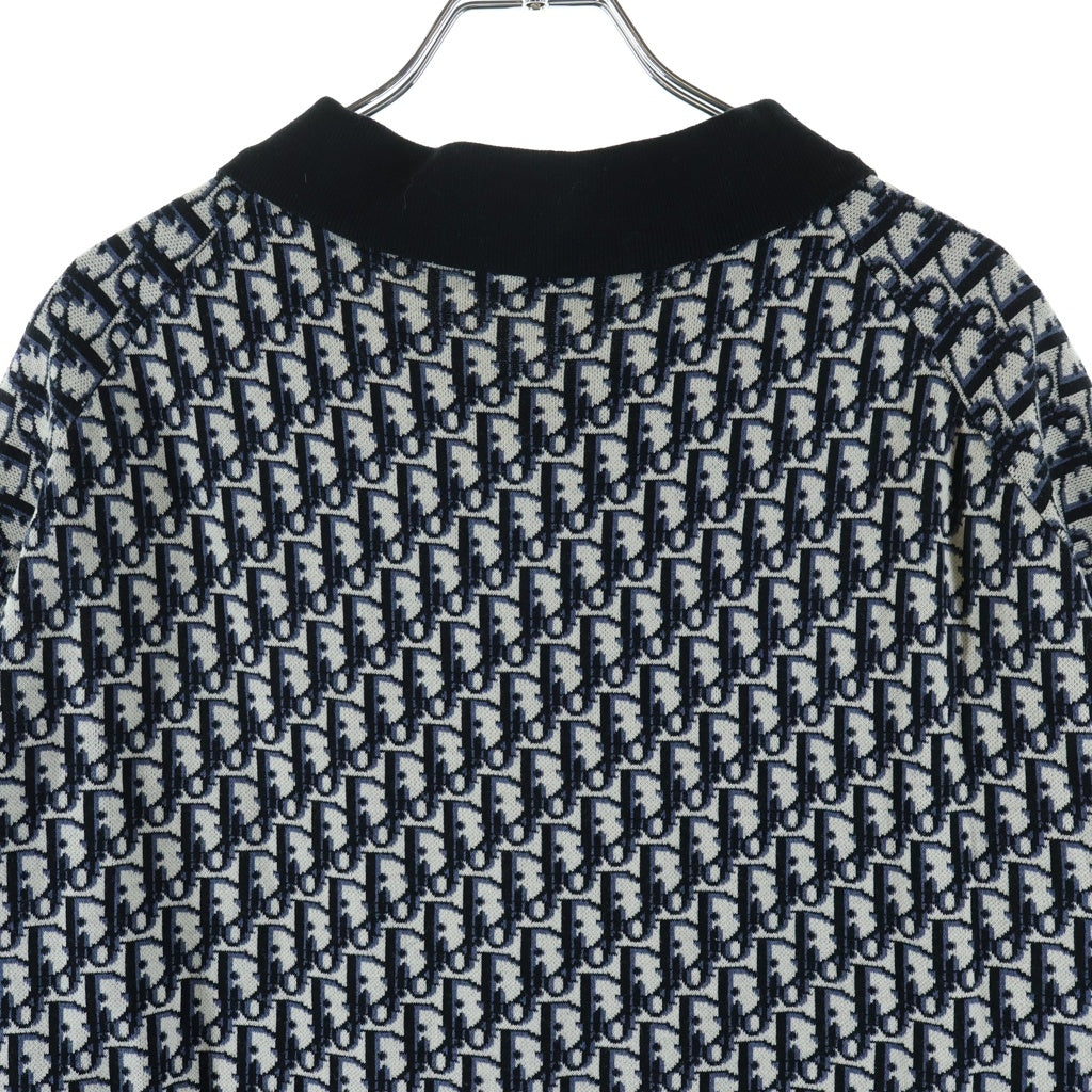 DIOR(ディオール) オブリークコットンポロシャツ ブラック #L 293M832AT472