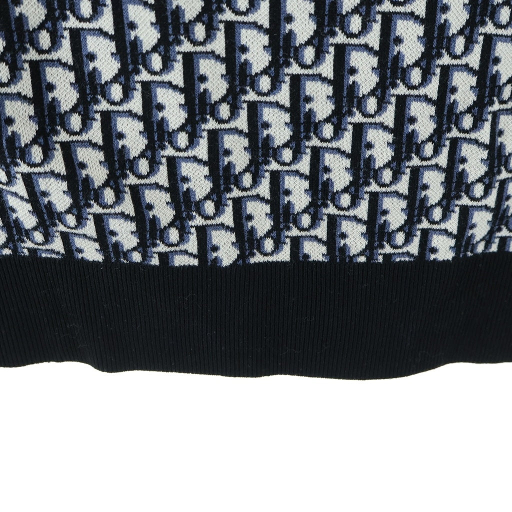 Dior 黒 コットン ポロシャツ　Ｍ DIOR(ディオール) オブリークコットンポロシャツ ブラック #L 293M832AT472