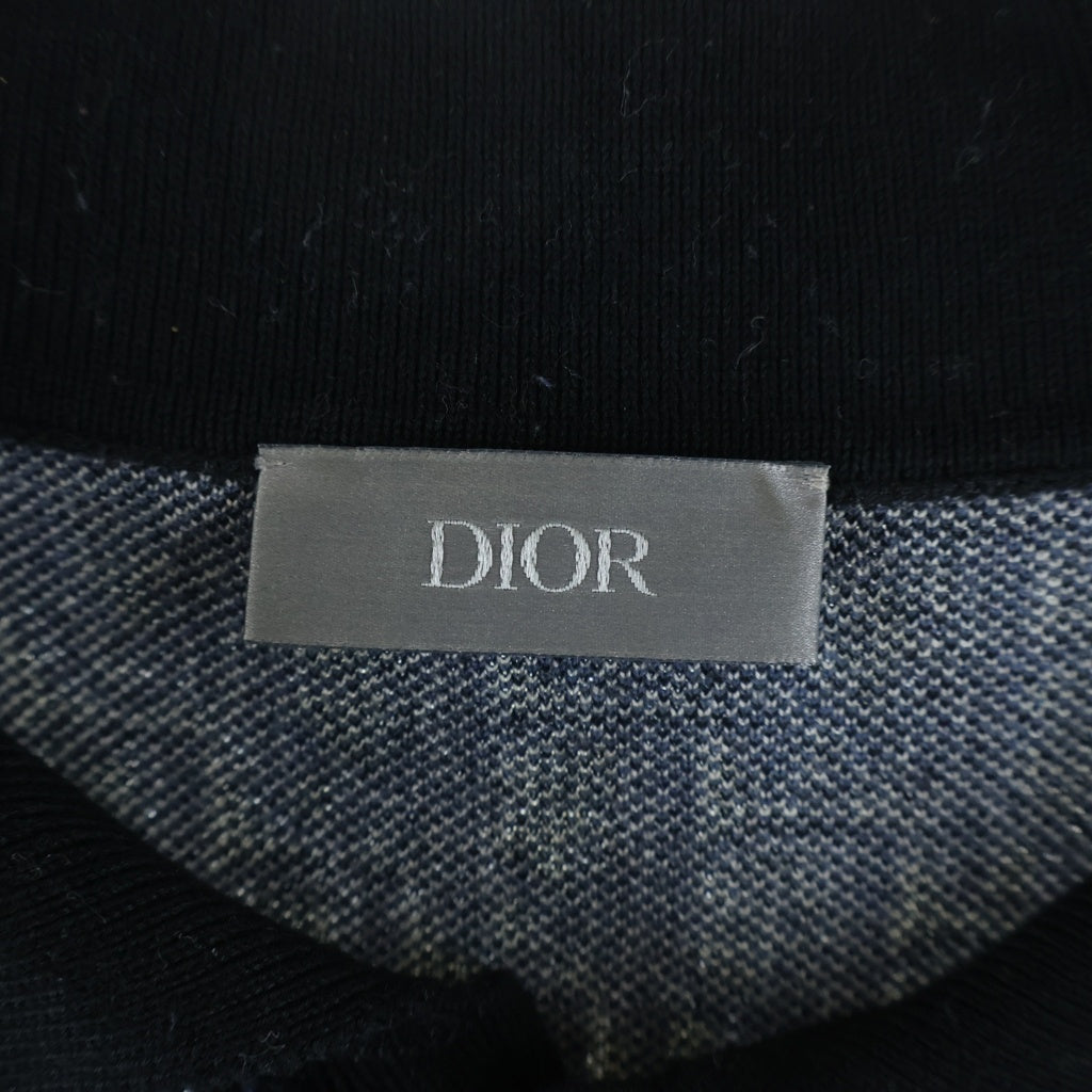 DIOR(ディオール) オブリークコットンポロシャツ ブラック #L 293M832AT472
