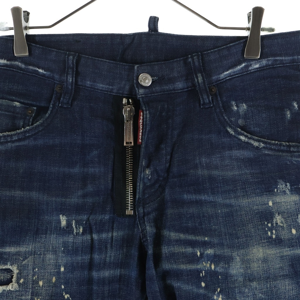 DSQUARED2 ディースクエアード 21SS SKATER JEANS スケーター ダメージ加工 スリムスキニー ストレッチ デニムパンツ ジーンズ インディゴ S74LB0939 S30342 DSQUARED2(ディースクエアード) 21SS SKATER JEANS スケーター