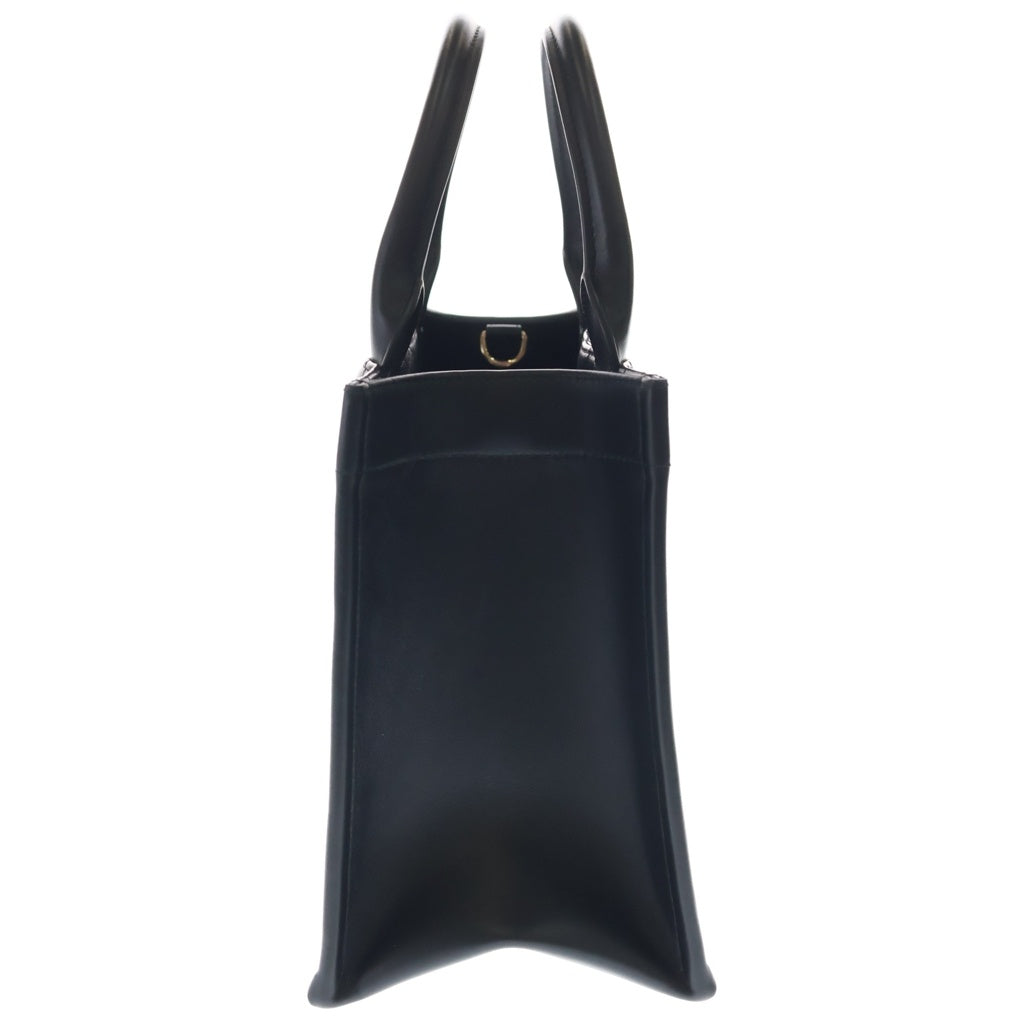 Christian Dior(クリスチャンディオール) ブックトートS カナージュ レザー 2WAY ハンド ショルダーバッグ ゴールド金具 ブラック M1325OWHP レディース