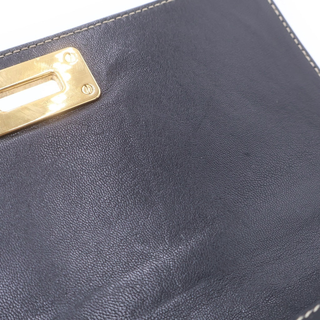 PRADA(プラダ) サフィアーノ ショルダーバッグ ブラック レザー ゴールド金具 レディース