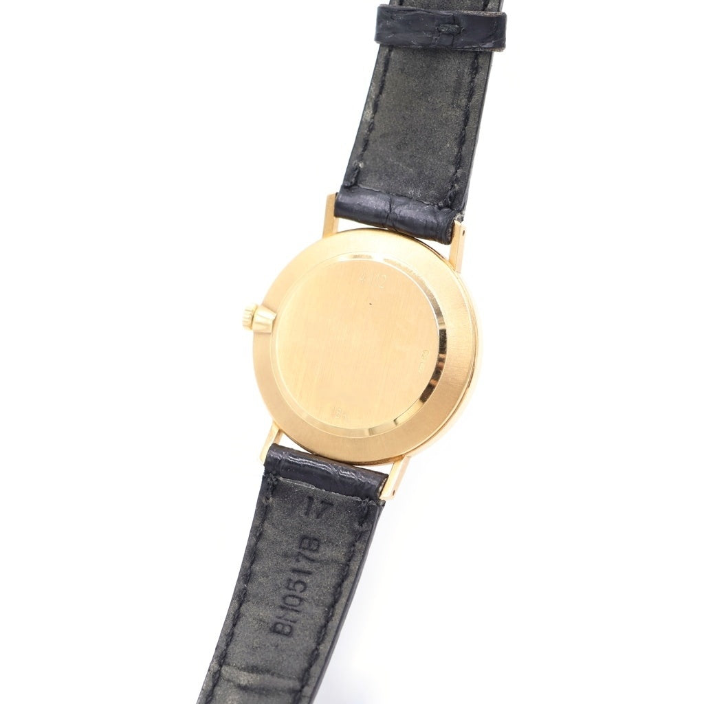 ROLEX(ロレックス) チェリーニ ブラック文字盤 レザーベルト 手巻き 腕時計 K18YG イエローゴールド 4112