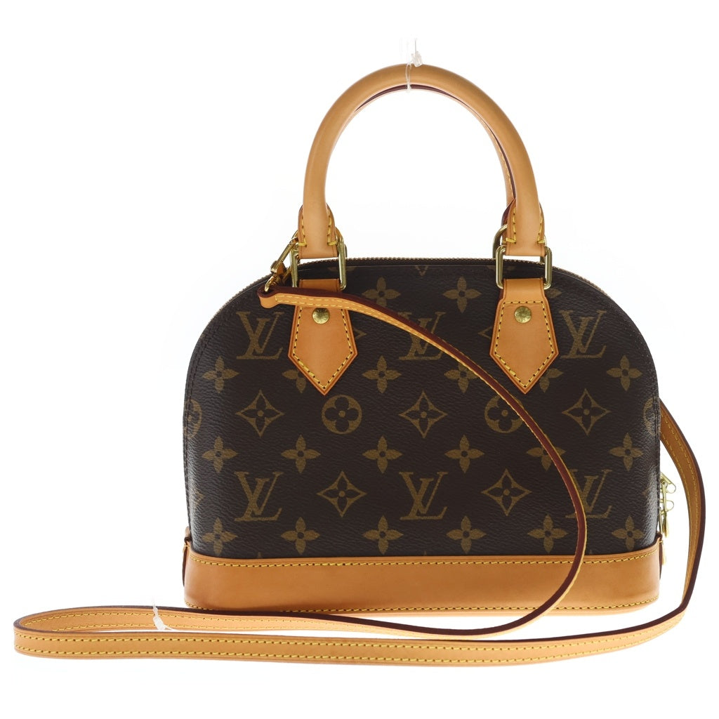 LOUIS VUITTON(ルイヴィトン) モノグラム アルマBB 2WAYバッグ ハンドバッグ ショルダーバッグ ブラウン レザー×PVC M46990 ゴールド金具 レディース