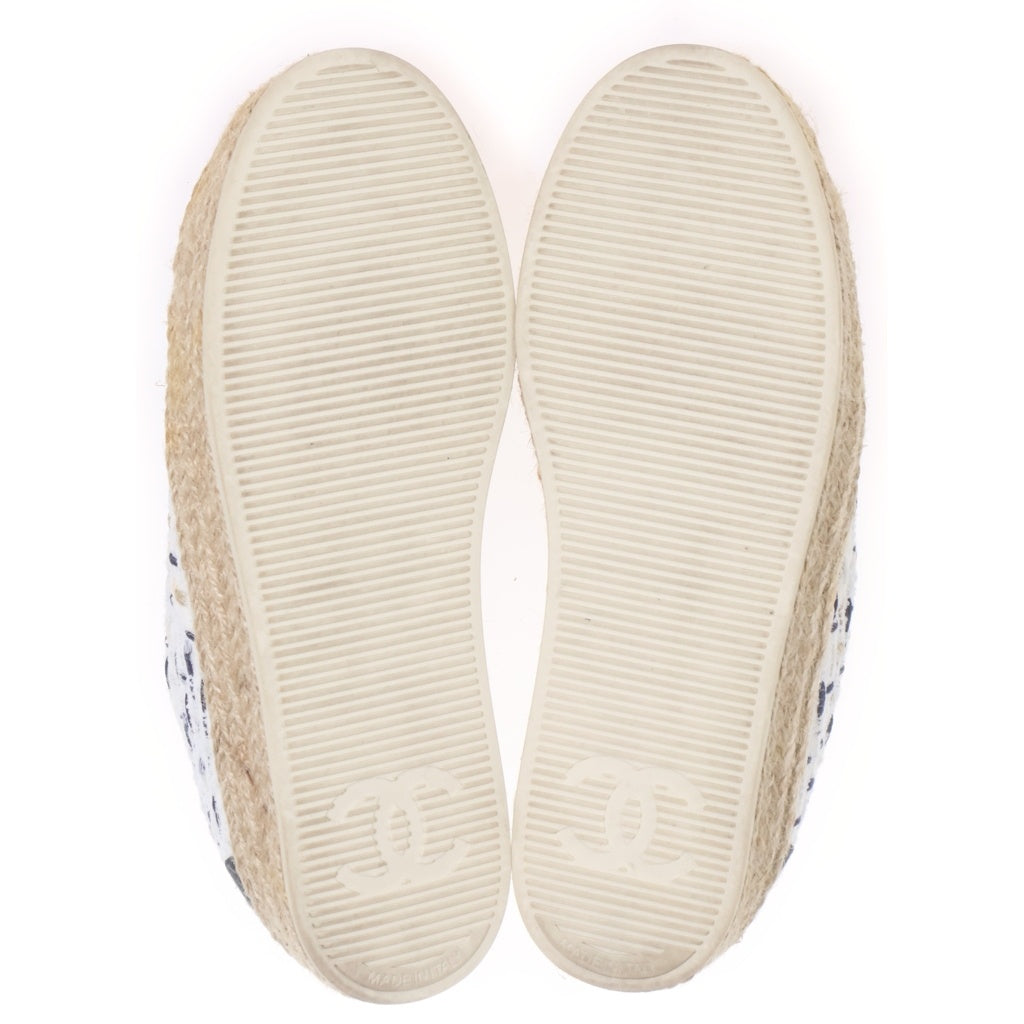 CHANEL(シャネル) ココマークツイードスニーカー ホワイト×ネイビー #36 G34424 レディース