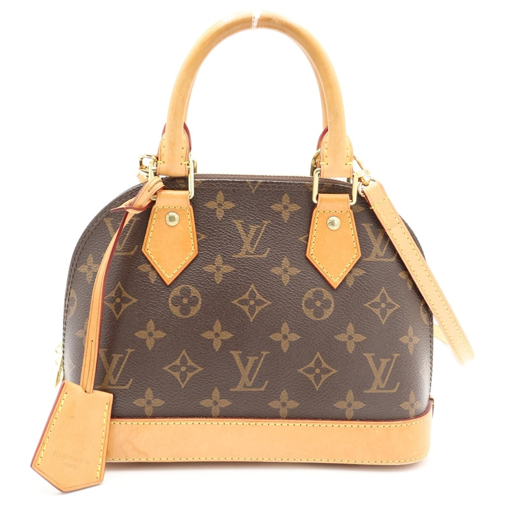 LOUIS VUITTON(ルイヴィトン) モノグラム アルマBB 2WAYバッグ ハンドバッグ ショルダーバッグ ブラウン レザー×PVC M53152 ゴールド金具